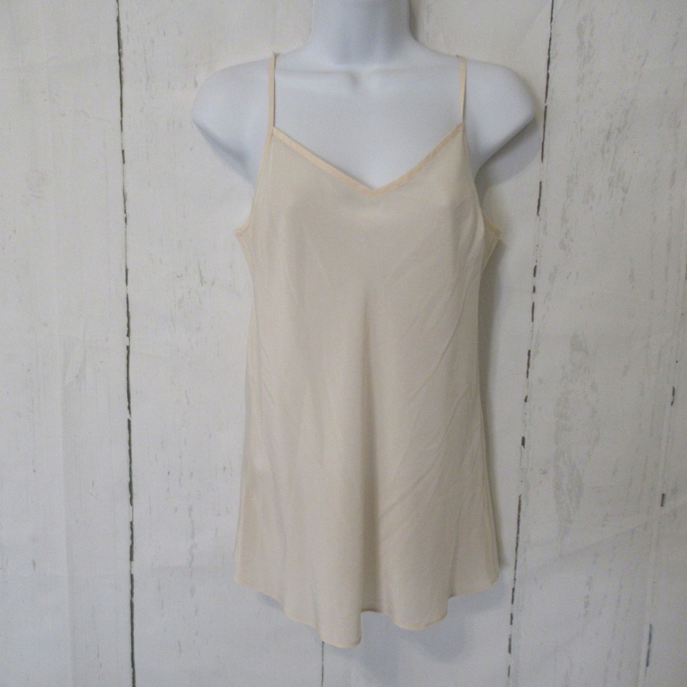 J Crew Top XS Cream 100% Silk Cami Tank Quiet Luxury Coquette Ballet Y2K
